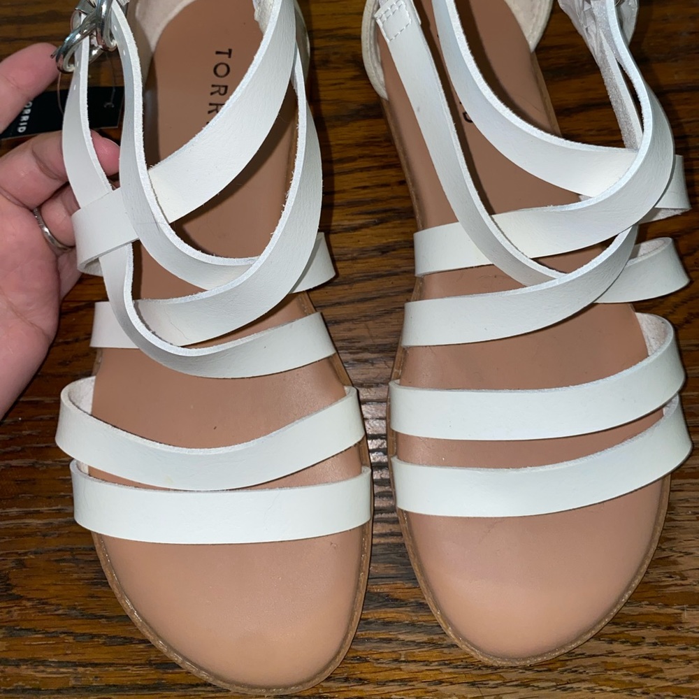 Torrid White Strappy Sandals